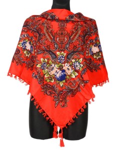 L - chusta, ludowa, apaszka, góralska, zakopiańska, folk etno, cleo, Slavic headscarf, Russian headcarf, русский платок, украинский платок, Українська хустка, Polish regional scarves,Polnische regionale Schals,