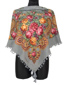 L - chusta, ludowa, apaszka, góralska, zakopiańska, folk etno, cleo, Slavic headscarf, Russian headcarf, русский платок, украинский платок, Українська хустка, Polish regional scarves,Polnische regionale Schals,