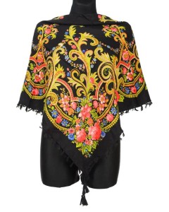 L - chusta, ludowa, apaszka, góralska, zakopiańska, folk etno, cleo, Slavic headscarf, Russian headcarf, русский платок, украинский платок, Українська хустка, Polish regional scarves,Polnische regionale Schals,