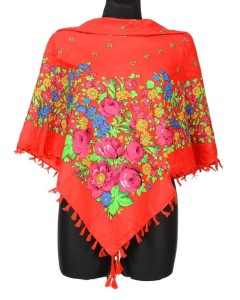 L - chusta, ludowa, apaszka, góralska, zakopiańska, folk etno, cleo, Slavic headscarf, Russian headcarf, русский платок, украинский платок, Українська хустка, Polish regional scarves,Polnische regionale Schals,