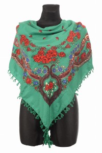L - chusta, ludowa, apaszka, góralska, zakopiańska, folk etno, cleo, Slavic headscarf, Russian headcarf, русский платок, украинский платок, Українська хустка, Polish regional scarves,Polnische regionale Schals,