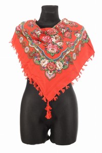 L - chusta, ludowa, apaszka, góralska, zakopiańska, folk etno, cleo, Slavic headscarf, Russian headcarf, русский платок, украинский платок, Українська хустка, Polish regional scarves,Polnische regionale Schals,