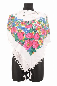 L - chusta, ludowa, apaszka, góralska, zakopiańska, folk etno, cleo, Slavic headscarf, Russian headcarf, русский платок, украинский платок, Українська хустка, Polish regional scarves,Polnische regionale Schals,