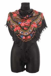 L - chusta, ludowa, apaszka, góralska, zakopiańska, folk etno, cleo, Slavic headscarf, Russian headcarf, русский платок, украинский платок, Українська хустка, Polish regional scarves,Polnische regionale Schals,