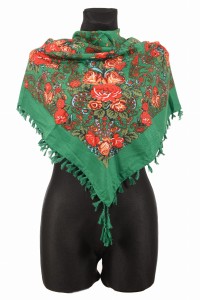 L - chusta, ludowa, apaszka, góralska, zakopiańska, folk etno, cleo, Slavic headscarf, Russian headcarf, русский платок, украинский платок, Українська хустка, Polish regional scarves,Polnische regionale Schals,