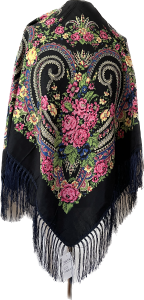 XL - chusta, ludowa, apaszka, góralska, zakopiańska, folk etno, cleo, Slavic headscarf, Russian headcarf, русский платок, украинский платок, Українська хустка, Polish regional scarves,Polnische regionale Schals, 