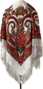 XL - chusta, ludowa, apaszka, góralska, zakopiańska, folk etno, cleo, Slavic headscarf, Russian headcarf, русский платок, украинский платок, Українська хустка, Polish regional scarves,Polnische regionale Schals,           