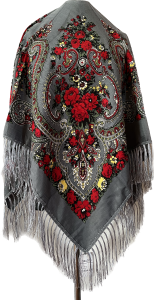 XL - chusta, ludowa, apaszka, góralska, zakopiańska, folk etno, cleo, Slavic headscarf, Russian headcarf, русский платок, украинский платок, Українська хустка, Polish regional scarves,Polnische regionale Schals,