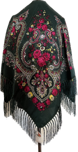 XL - chusta, ludowa, apaszka, góralska, zakopiańska, folk etno, cleo, Slavic headscarf, Russian headcarf, русский платок, украинский платок, Українська хустка, Polish regional scarves,Polnische regionale Schals, 