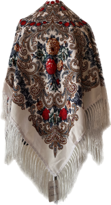 XL - chusta, ludowa, apaszka, góralska, zakopiańska, folk etno, cleo, Slavic headscarf, Russian headcarf, русский платок, украинский платок, Українська хустка, Polish regional scarves,Polnische regionale Schals,     