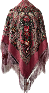 XL - chusta, ludowa, apaszka, góralska, zakopiańska, folk etno, cleo, Slavic headscarf, Russian headcarf, русский платок, украинский платок, Українська хустка, Polish regional scarves,Polnische regionale Schals,    