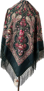 XL - chusta, ludowa, apaszka, góralska, zakopiańska, folk etno, cleo, Slavic headscarf, Russian headcarf, русский платок, украинский платок, Українська хустка, Polish regional scarves,Polnische regionale Schals,   