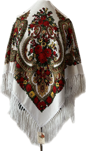 XL - chusta, ludowa, apaszka, góralska, zakopiańska, folk etno, cleo, Slavic headscarf, Russian headcarf, русский платок, украинский платок, Українська хустка, Polish regional scarves,Polnische regionale Schals,  