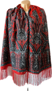 SZAL LUDOWY, apaszka, góralska, zakopiańska, folk etno, cleo, Polish regional scarves,Polnische regionale Schals,Russian headcarf, русский платок, украинский платок, Українська хустка  