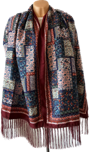SZAL LUDOWY, apaszka, góralska, zakopiańska, folk etno, cleo, Polish regional scarves,Polnische regionale Schals,Russian headcarf, русский платок, украинский платок, Українська хустка 