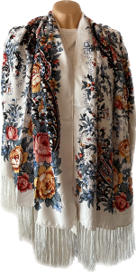 SZAL LUDOWY, apaszka, góralska, zakopiańska, folk etno, cleo, Polish regional scarves,Polnische regionale Schals,Russian headcarf, русский платок, украинский платок, Українська хустка 