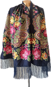 SZAL LUDOWY, apaszka, góralska, zakopiańska, folk etno, cleo, Polish regional scarves,Polnische regionale Schals,Russian headcarf, русский платок, украинский платок, Українська хустка 
