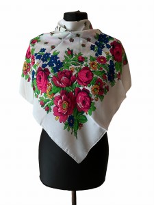 UKR70- chusta,apaszka, góralska, zakopiańska, folk etno, cleo, Slavic headscarf, Russian headcarf, русский платок, украинский платок, Українська хустка, Polish regional scarves,Polnische regionale Schals  