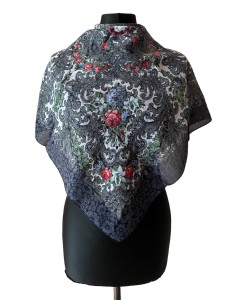 UKR70- chusta,apaszka, góralska, zakopiańska, folk etno, cleo, Slavic headscarf, Russian headcarf, русский платок, украинский платок, Українська хустка, Polish regional scarves,Polnische regionale Schals 
