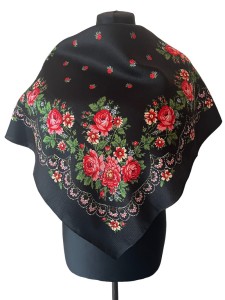 UKR70- chusta,apaszka, góralska, zakopiańska, folk etno, cleo, Slavic headscarf, Russian headcarf, русский платок, украинский платок, Українська хустка, Polish regional scarves,Polnische regionale Schals  