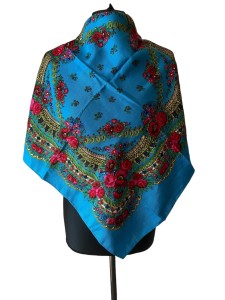 UKR70- chusta,apaszka, góralska, zakopiańska, folk etno, cleo, Slavic headscarf, Russian headcarf, русский платок, украинский платок, Українська хустка, Polish regional scarves,Polnische regionale Schals, 